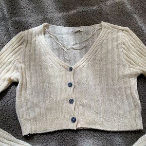 creamy color, aeropostale cropped sweater.